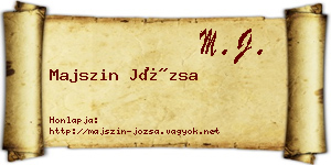 Majszin Józsa névjegykártya